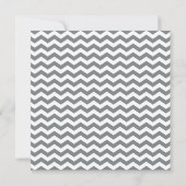 Elegant vierkant grijs en wit chevron afstuderen kaart (Achterkant)
