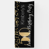 Elegant Vijftig en Fabulous 50ste Verjaardagsfeest Spandoek (Verticaal)