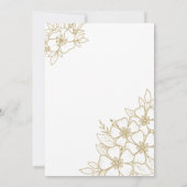 Elegant Vijftig Zwart Goud 50ste Verjaardagsfeest Kaart (Achterkant)