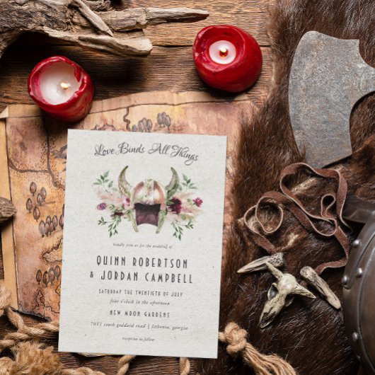 Elegant Viking Wedding Uitnodiging