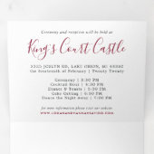 Elegant Villa Wedding Details Tri-Fold Uitnodiging (Binnenzijde eerst)