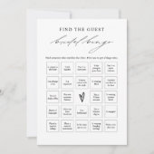 Elegant Vind het Gast Vrijgezellenfeest Bingo Spel Kaart (Voorkant)