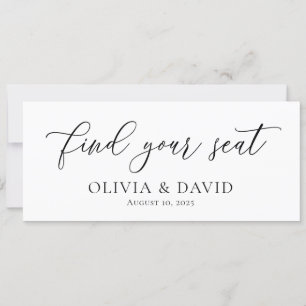 Elegant Vind uw Seat Bruiloft Zitkaart Kaart