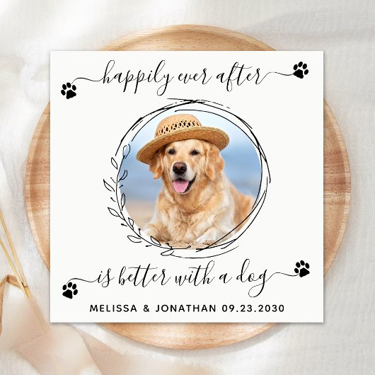Elegant vindt het maar leuk als Pet Photo Dog Wedd Servet