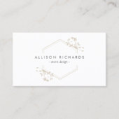  Elegant Vine en Leaf Embleem Visitekaartje (Voorkant)