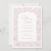 Elegant Vines Border Lijst Save the Date Kaart (Voorkant)