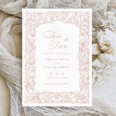 Elegant Vines Border Lijst Save the Date Kaart