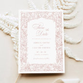 Elegant Vines Border Lijst Save the Date Kaart