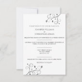 Elegant Vines Wedding Invitations Kaart (Voorkant)