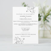 Elegant Vines Wedding Invitations Kaart (Staand voorkant)