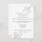 Elegant Vines Wedding Invitations Kaart (Voorkant / Achterkant)