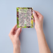 Elegant Vineyard Paars/Green Grapes Wedding Flyer (Hand)