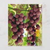 Elegant Vineyard Paars/Green Grapes Wedding Flyer (Achterkant)