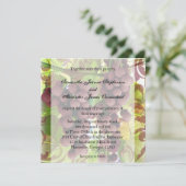 Elegant Vineyard Paars/Green Grapes Wedding Kaart (Staand voorkant)