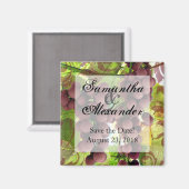 Elegant Vineyard Paars/Green Grapes Wedding Magneet (Voorkant / Achterkant)