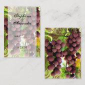Elegant Vineyard Paars/Green Grapes Wedding Plaatskaartje (Voorkant / Achterkant)