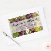 Elegant Vineyard Paars/Green Grapes Wedding Rechthoekige Sticker (Envelop)