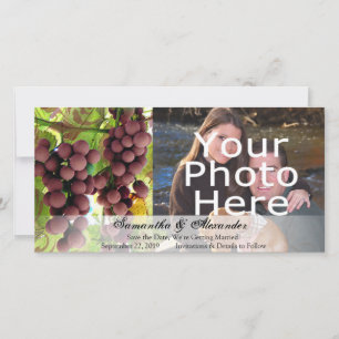 Elegant Vineyard Paars/Green Grapes Wedding Save The Date