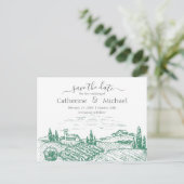 Elegant Vineyard Wedding Save the Date Aankondigingskaart (Staand voorkant)