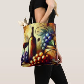 Elegant Vineyard Wine Tote Bag (Dichtbij)