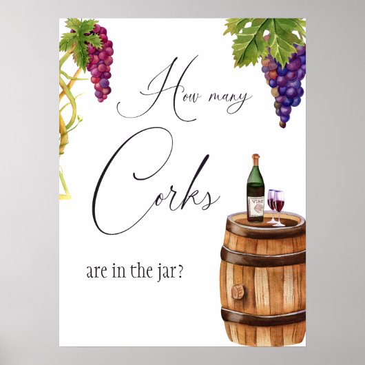 Elegant Vino Before Vows Winery Bruidsfeest Borrel Poster (Voorkant)