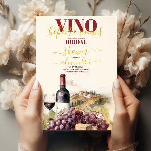 Elegant Vino voor geloften vrijgezellenfeest Kaart