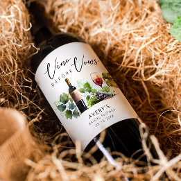 Elegant Vino voor geloften Vrijgezellenfeest Wijn Etiket