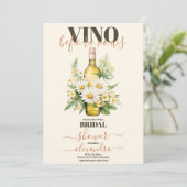 Elegant Vino voor Vows Winery Vrijgezellenfeest Kaart (Staand voorkant)