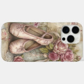 Elegant Vintage Ballet Shoes and Roses Phone Case (Achterkant (horizontaal))