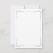 Elegant Vintage Baroque Dusty Blue Wedding Save The Date (Achterkant)