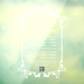 Elegant Vintage Bedrijfslogo QR-code Openingstijde Raamsticker (Vel 3)