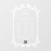 Elegant Vintage Bedrijfslogo QR-code Openingstijde Raamsticker (Vel)