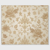 Elegant Vintage Beige & Sepia Inpakpapier (Vlak)
