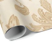 Elegant Vintage Beige & Sepia Inpakpapier (Rol Hoek)