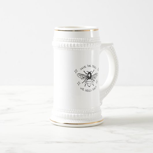 Elegant Vintage bijenkoffee Mok (Voorkant rechts)