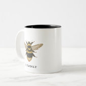 Elegant Vintage bijenkoffie Mok (Voorkant links)