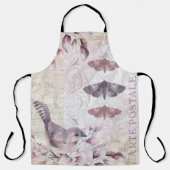 Elegant Vintage Bird Botanisch Schort (Voorkant)