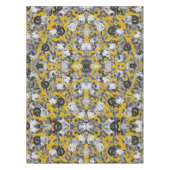 Elegant Vintage Black White Rozen Mustard Yellow Tafelkleed (Voorkant)