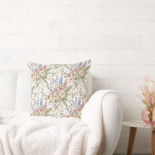 Elegant Vintage Bloem Botanisch Ontwerp Kussen