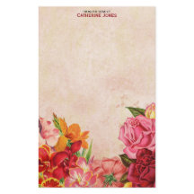 Elegant Vintage Bloem | Vintage Papier | Kleurrijk