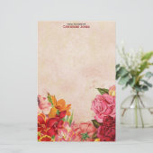 Elegant Vintage Bloem | Vintage Papier | Kleurrijk (Staand voorkant)
