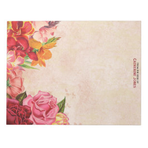 Elegant Vintage Bloem Vintage Papier Kleurrijk Notitieblok