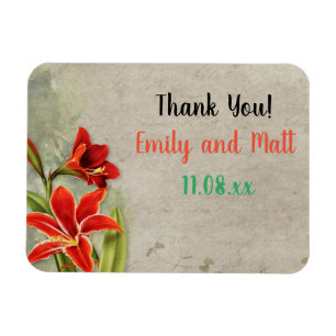 Elegant Vintage Bloemendesign met tekst Magneet