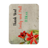 Elegant Vintage Bloemendesign met tekst Magneet (Verticaal)