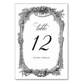 Elegant Vintage Bloemensierlijst Bruiloft Kaart