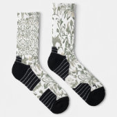 Elegant Vintage Bloemmotief Sokken (Rechts)