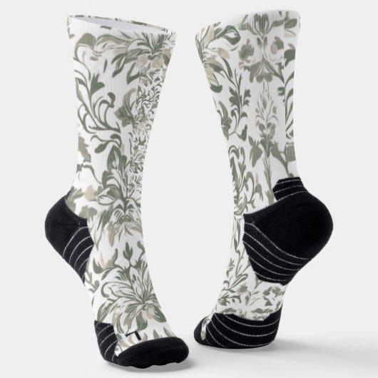Elegant Vintage Bloemmotief Sokken (Gebogen)