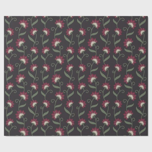Elegant Vintage Bloemverpakkings Papier (Zoom)