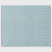Elegant Vintage Blue Gold Stars Cadeaupapier (Vlak)