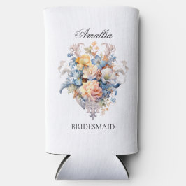 Elegant Vintage Boeket Bruidsmeisje Voorstel Cadea Seltzer Blikjeskoeler